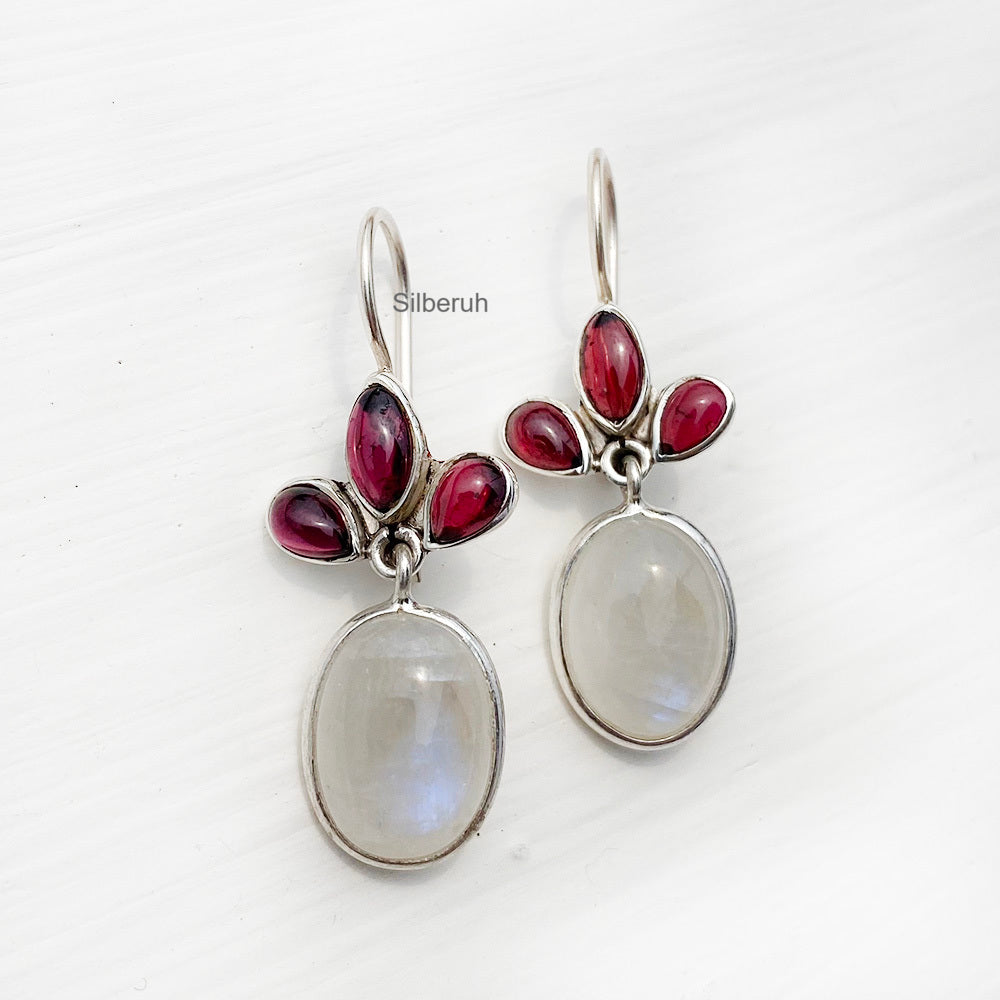 Garnet earrings best sale