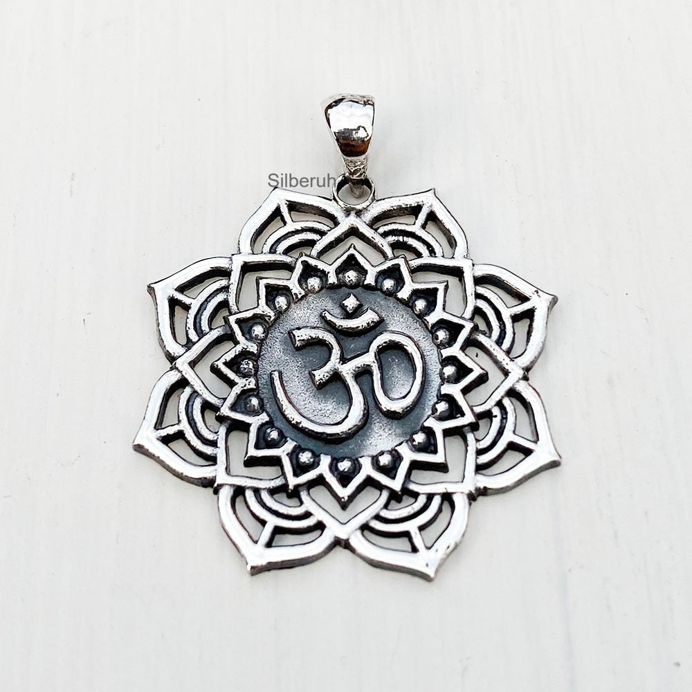 Sterling silver online om pendant