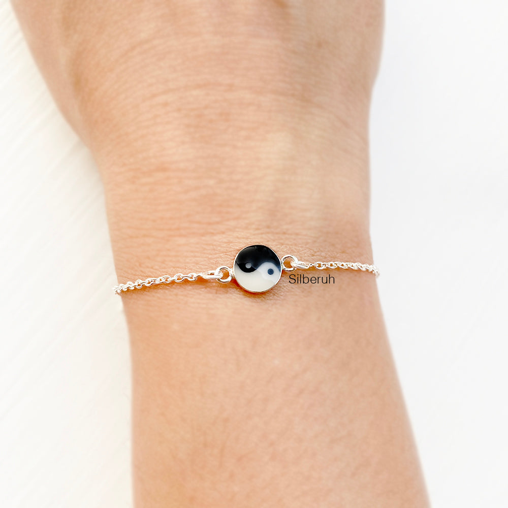 Yin yang deals silver bracelet