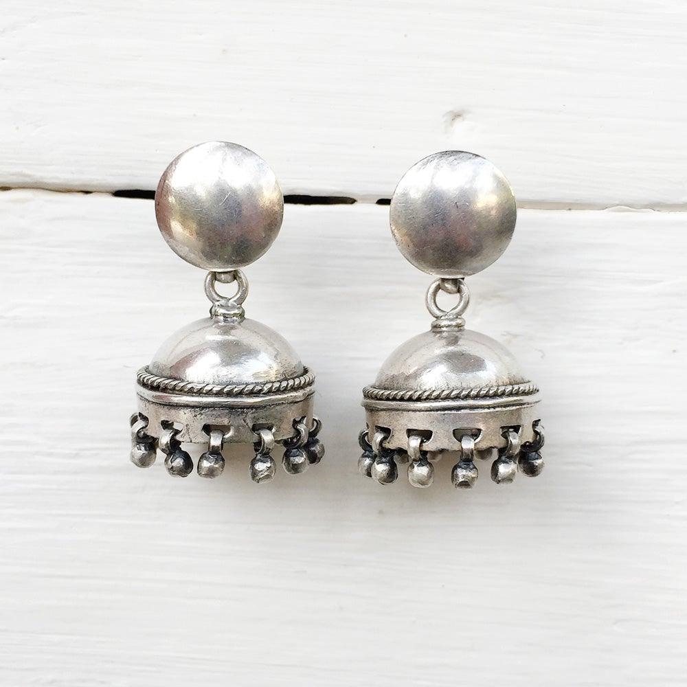 Real on sale silver jhumkas