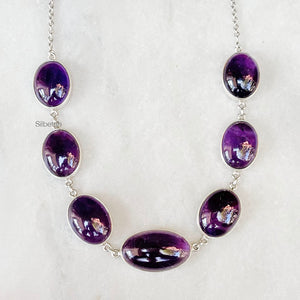 Amethyst Silver Necklace