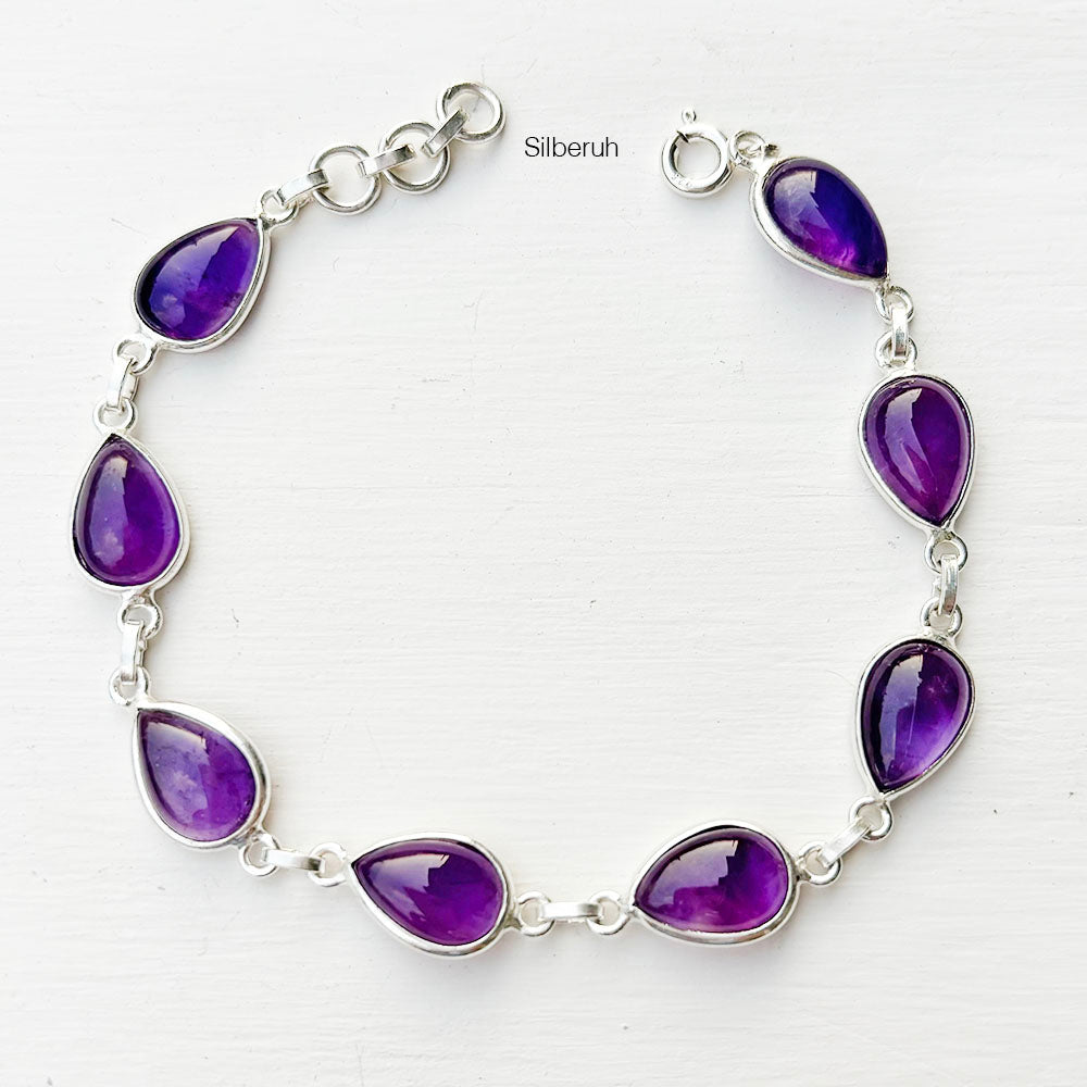 Stunning 925 Sterling Silver. hot Moonstone Amethyst Cuff Bracelet