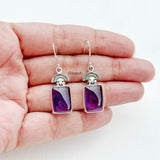 Amethyst Watermelon Silver Earring