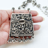 Chitai Purse Locket Silver Necklace