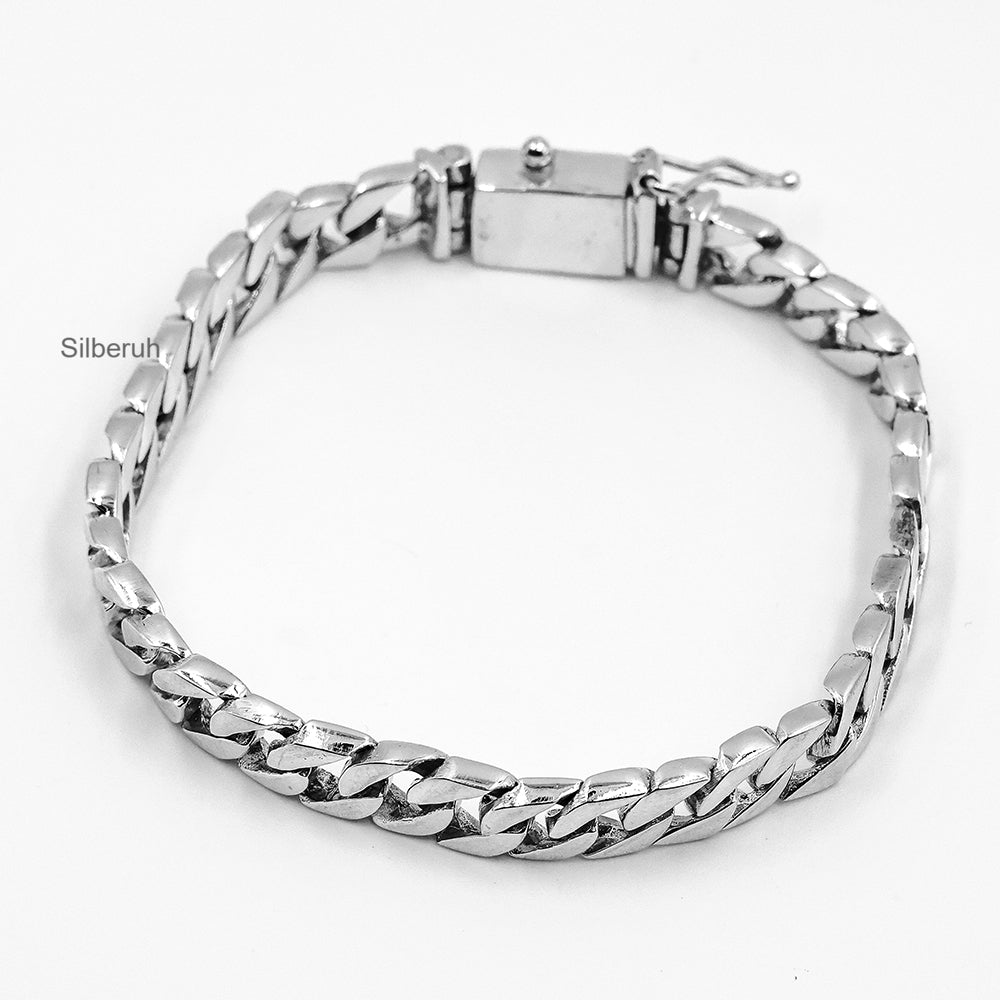 Buy ZIVOM Hip Hop Curb Cuban Cubic Zirconia Chunky Silver Bracelet For Men  Online at Best Prices in India - JioMart.