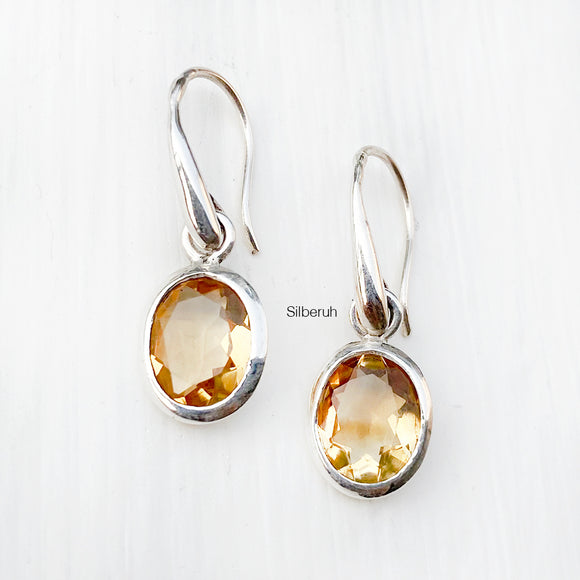 Citrine (Treated) Raw Point Dangle Earrings | New Moon Beginnings