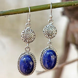 Filigree Lapis Lazuli Silver Earring