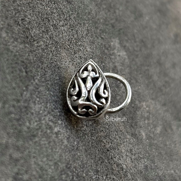 Filigree Silver Nose Pin