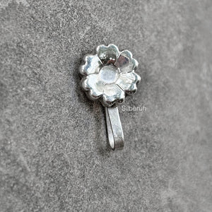 Flower Silver Nose Clip