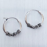 Gypsy Silver Bali Hoop Earring