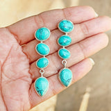 Hathor Turquoise Silver Earring