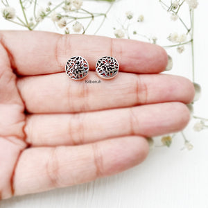 Jali Silver Stud Earring