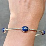 Lapis Lazuli Silver Bangle