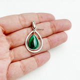 Malachite Drop Silver Pendant