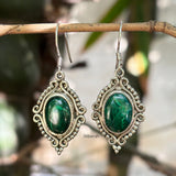 Malachite Silver Earring