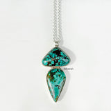 Natural Turquoise Silver Necklace