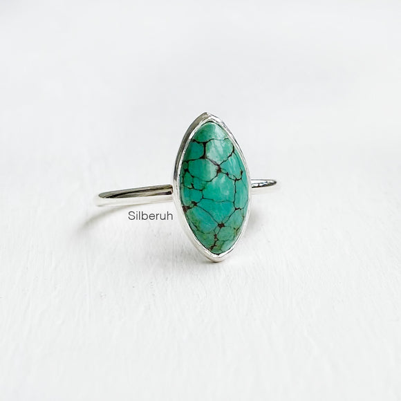 Prong Silver 925 Turquoise Ring