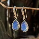 Opalite Facetted Silver Drop Earring