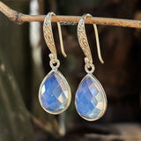 Opalite Facetted Silver Drop Earring