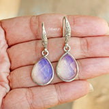 Opalite Facetted Silver Drop Earring