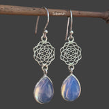 Opalite Sahasrara Chakra Silver Earring