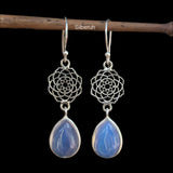 Opalite Sahasrara Chakra Silver Earring