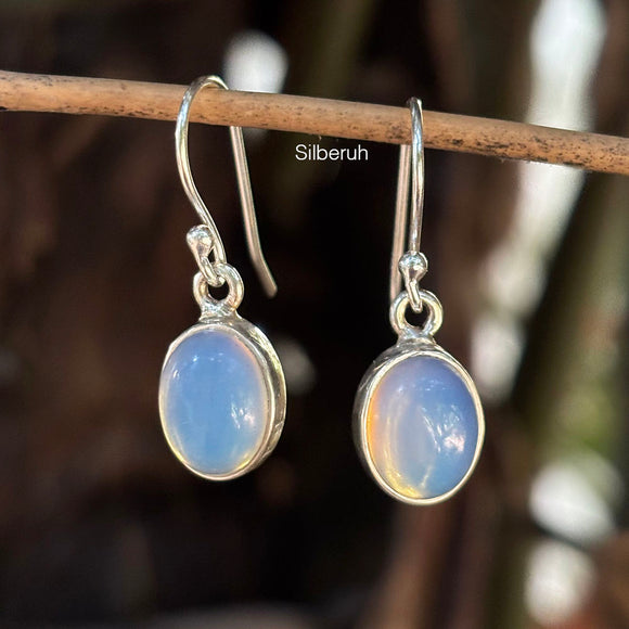 Opalite Silver Oval Earring