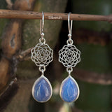 Opalite Sahasrara Chakra Silver Earring