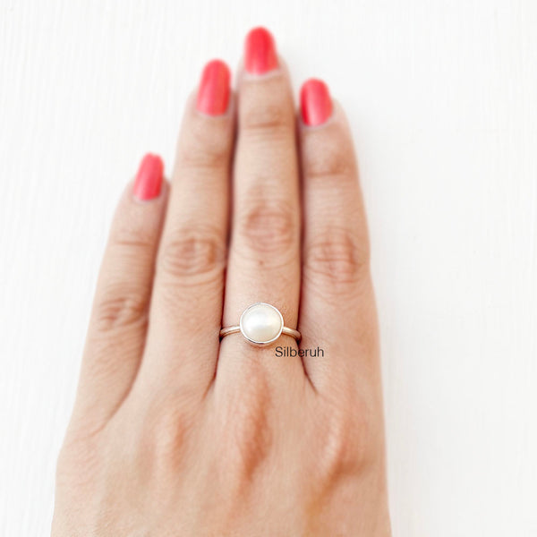 Pearl Silver Ring – SILBERUH