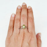 Peridot Marquise Silver Ring