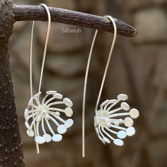 Phool Silver Earring