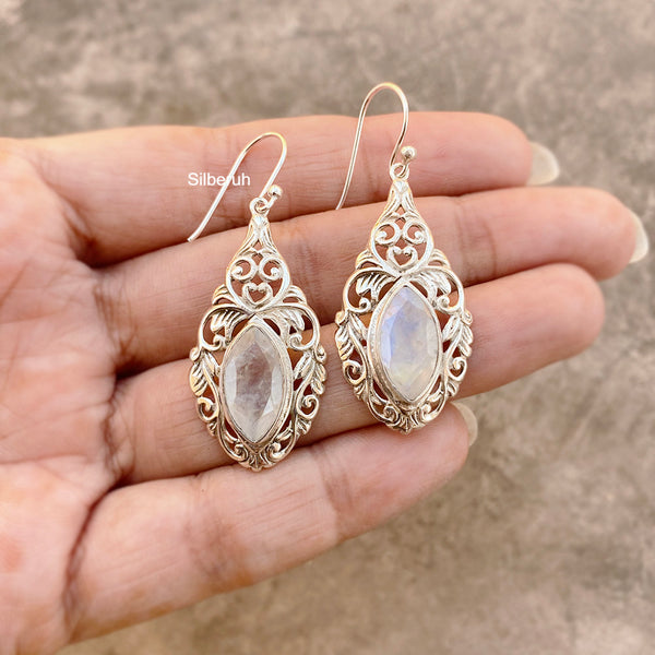 Silver Moonstone Earrings | Denise Turner Jewelry