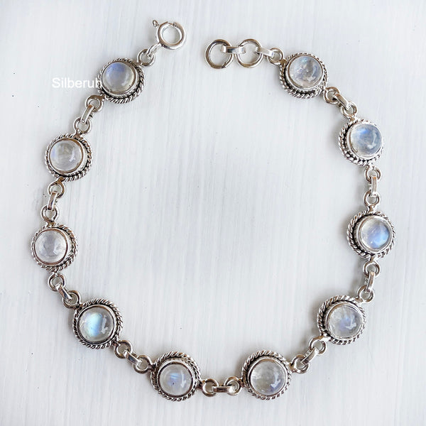 Gray Bracelet, Rainbow Moonstone Bracelet,Eight Disc Bracelet,Silver offers 925 Bracelet,Natural Gemstone Bracelet,Silver Bracelet