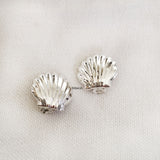 Seashell Silver Clip on Earring