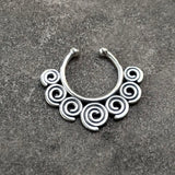 Septum Spiral Silver Nose Ring