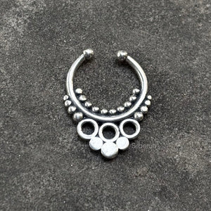 Septum Tribal Silver Nose Ring