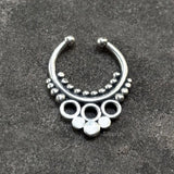 Septum Tribal Silver Nose Ring