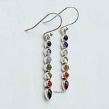 Seven Chakra Silver Earring