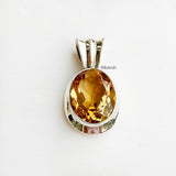 Silver Citrine Pendant