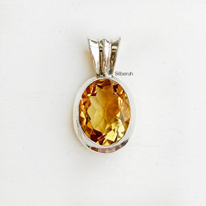 Silver Citrine Pendant