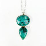 Silver Natural Turquoise Necklace