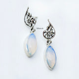 Silver Opalite Phool Earring