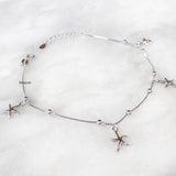 Starfish Silver Anklet