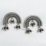 Sunrise Oxidised Silver Stud Earring