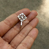 The Square Jali Silver Nose Clip