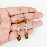 Tiger's Eye Lotus Silver Earring