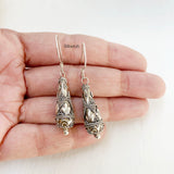 Tribal Silver Drop Earring