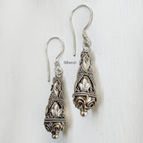 Tribal Silver Drop Earring