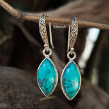 Turquoise Marquise Silver Earring