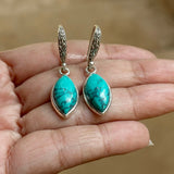 Turquoise Marquise Silver Earring